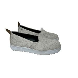 Agave‎ Sky Cowhide Tennis Shoes in Salt and Pepper 7.5